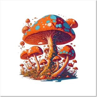 Magic Mushrooms - Colorful Forest Posters and Art